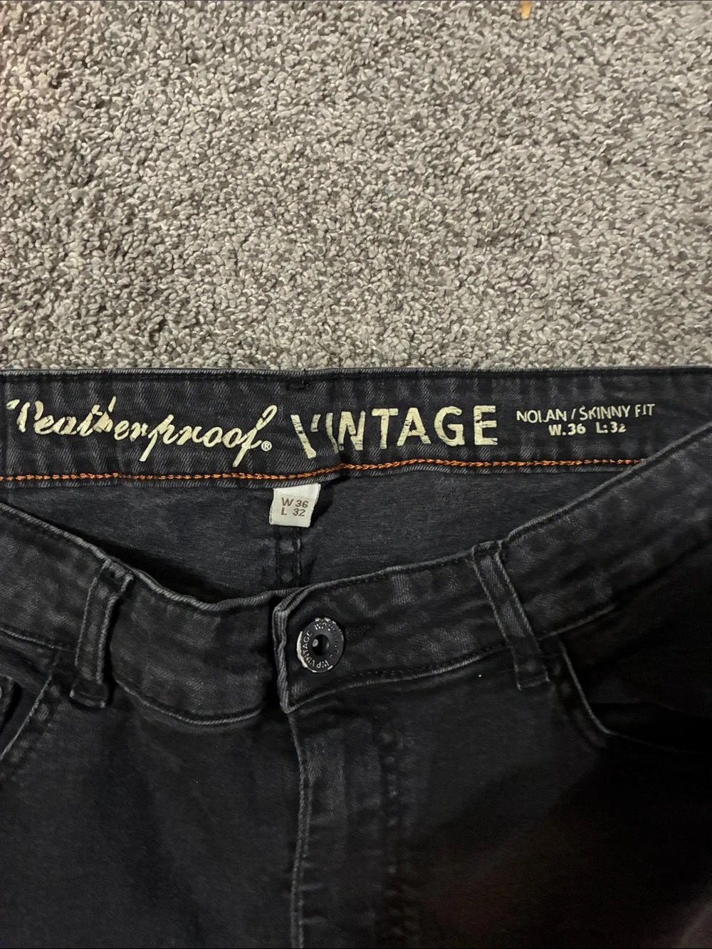 Original Waterproof Vintage-Inspired Nolan /Skinny Jeans in Black - Unbranded